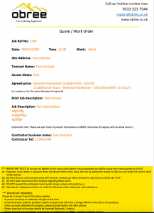 Obre free quotation